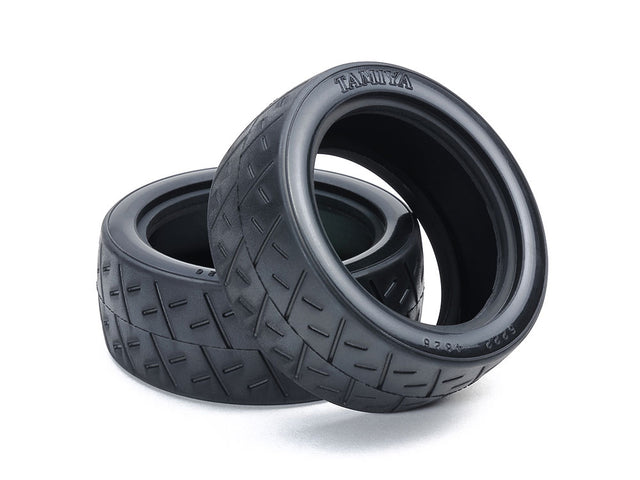 Tamiya 50810 Racing Semi-Slick Tire/Tyre Set (1 Pair) (TA01/TA02/TA03/TL01/TT01/TT02)