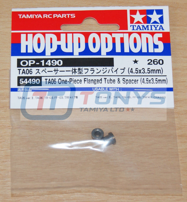 Tamiya 54490 TA06 One-Piece Flanged Tube & Spacer (4.5x3.5mm), TA06/TB03/FF03