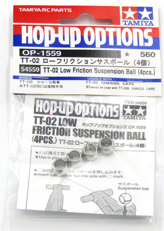 Tamiya 54559 TT-02 Low Friction Suspension Ball (4Pc) TT01/TT02/TT02D/MB-01/BT01