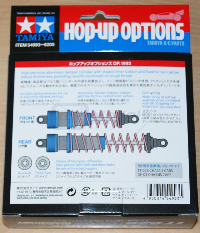 Tamiya 54993 TT02B/DF03 Aluminium Damper Set, (DB01/TT02B/DF02/DT02/DT03/DT04)