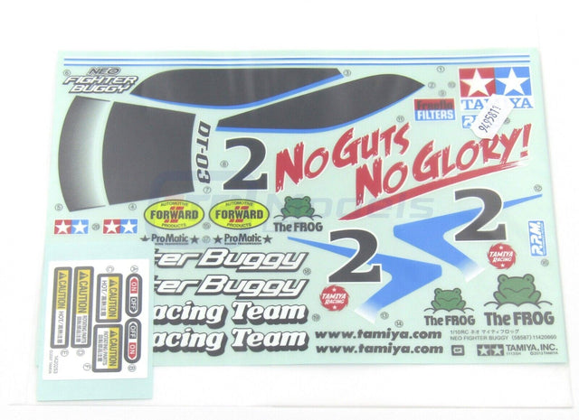 Tamiya 58587 Neo Fighter Buggy/Green/DT03, 9495811/19495811 Decals/Stickers, NIP