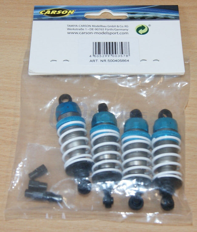 Carson 500405864 Blue Aluminum Touring Car Oil Damper Set 65mm (For Tamiya TL01)