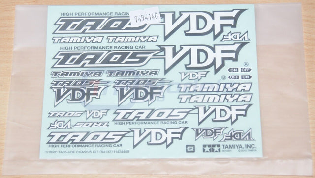 Tamiya 84132/84188 TA05-VDF, 9494140/19494140 Decals/Stickers, NIP