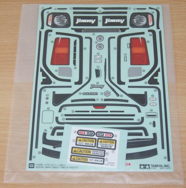 Tamiya 58614 Suzuki Jimny JB23/MF-01X/MF01x, 9495858/19495858 Decals/Stickers