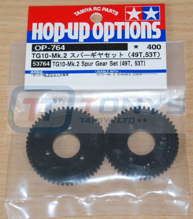 Tamiya 53764 TG10-Mk.2 Spur Gear Set (49T, 53T), (TG10Mk2/TG10-Mk.2FZ), NIP