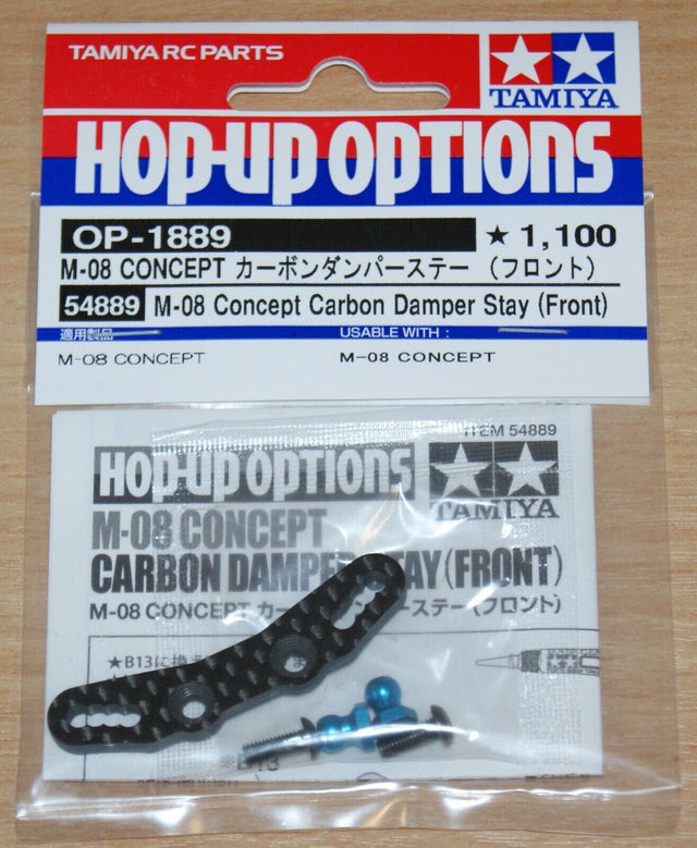 Tamiya 54889 M-08 Concept Carbon Damper Stay (Front), (M08/M08R/M-08R), NIP