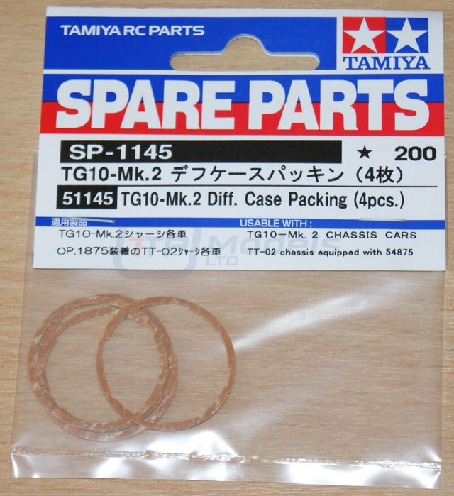 Tamiya 51145 TG10-Mk.2 Diff. Case Packing (4 Pcs.) (TT-02RR/TT02RR/TT02 Type-SR