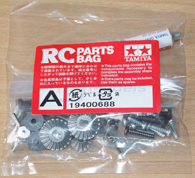 Tamiya 9400688/19400688 Metal Parts Bag A, (for TT01E/TT01ES), NIP