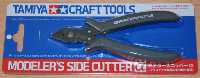 Tamiya 74093 Craft Tools, Modeler's Side Cutter (Grey) for RC & Plastic Kits NIP