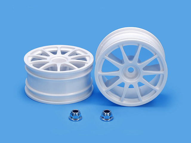 Tamiya 50732 10-Spoke One-Piece Wheels (1 Pair), (TT01/TT02/TL01/TA01/TA02/TA03)