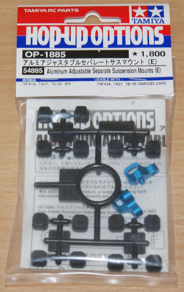 Tamiya 54885 Aluminium Adjustable Separate Suspension Mounts (E), TRF420/TA07
