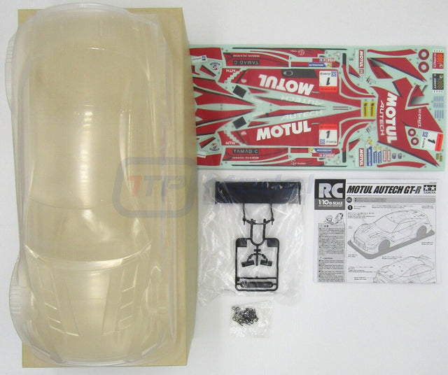 Tamiya 51584 Motul Autech GT-R/R35 Body Parts Set, TA07/TA08/TB04/TB05/TT01/TT02