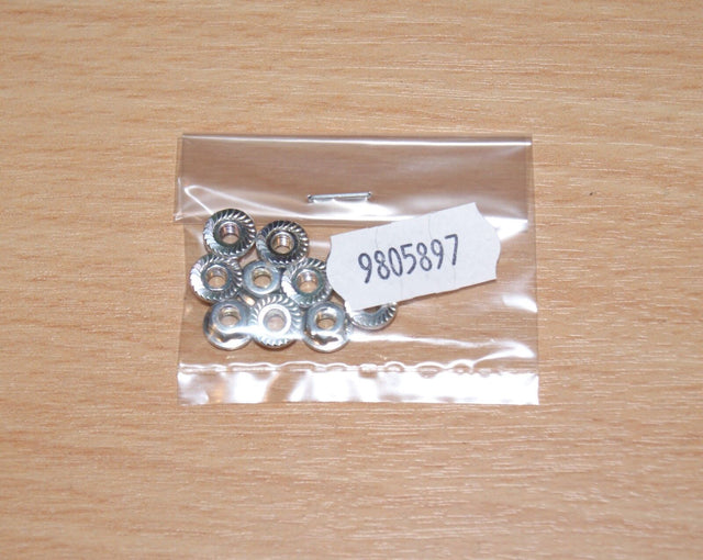 Tamiya 9805897/19805897 3mm Flange Nut (10 Pcs.), (TT01/Trucks/High-Lift), NIP