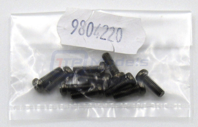 Tamiya 9804220/19804220 2.6x8mm Screw (10 Pcs.), (TA05IFS/DB01/CR01/Hi-Lift)