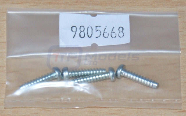 Tamiya 9805668/19805668 Silver 2.6x12mm Tapping Screw (4 Pcs.), (TT01/TT02) NIP