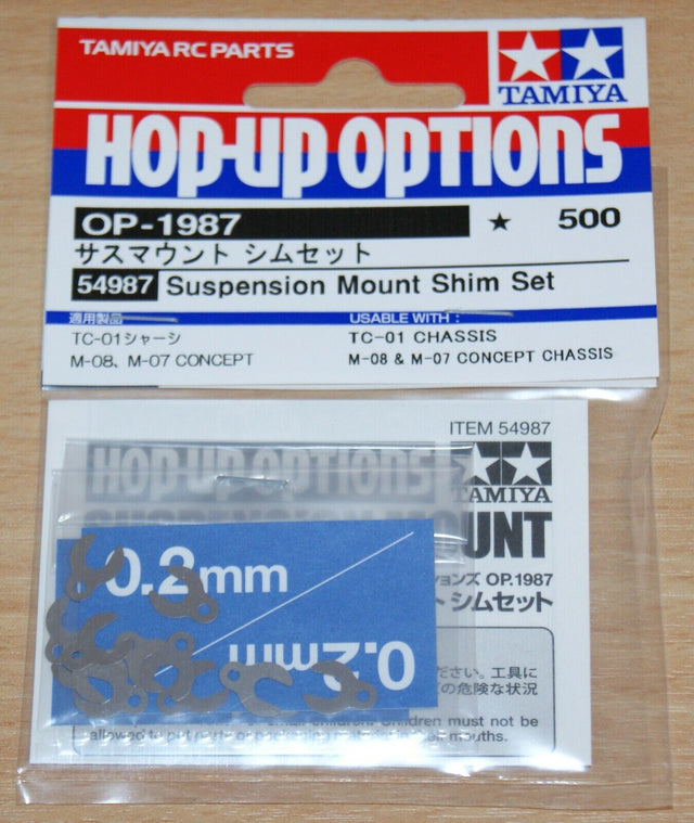 Tamiya 54987 Suspension Mount Shim Set, (M07/M-07M08/M-08/TC-01/TC01), NIP