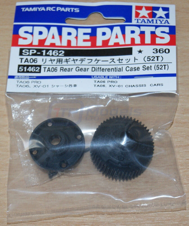 Tamiya 51462 TA06 Rear Gear Differential Case Set (52T), M07/M08/TRF211XM/XV-01