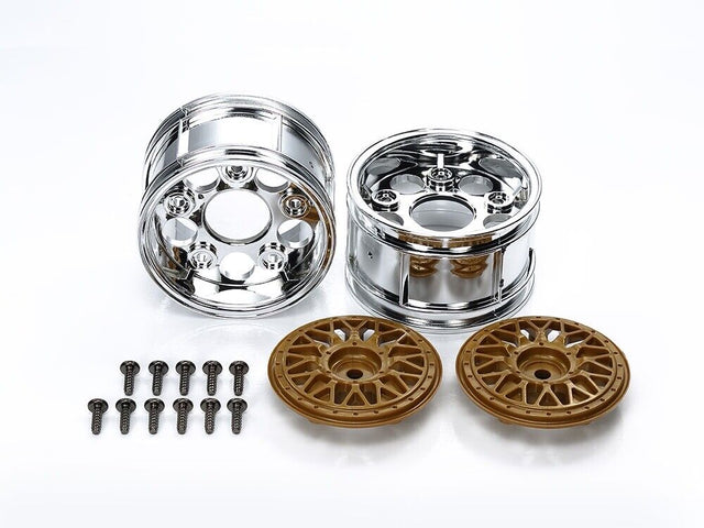 Tamiya 50549 2-Piece Wide Mesh Wheels (1 Pair), (Porsche 911 GT2/Racing/TA02SW)