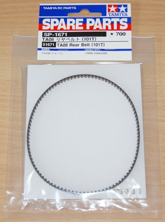 Tamiya 51671 TA08 Rear Belt (101T), (TA-08 Pro/TRF420X), NIP