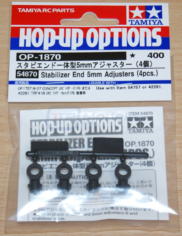 Tamiya 54870 Stabilizer End 5mm Adjusters (4 Pcs.), (M07/TRF420/TA07RR), NIP