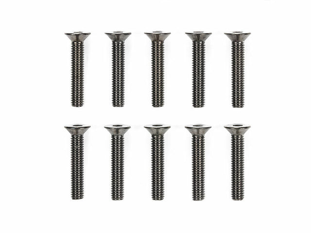 Tamiya 51633 3x16mm Steel Countersunk Hex Head Screws (10 Pcs.) (TRF/TB Evo) NIP