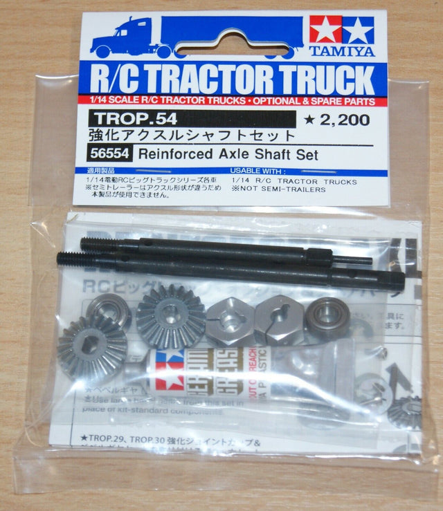 Tamiya 56554 Reinforced Axle Shaft Set, (Scania/MAN/Actros/Arocs/Volvo/Hauler)
