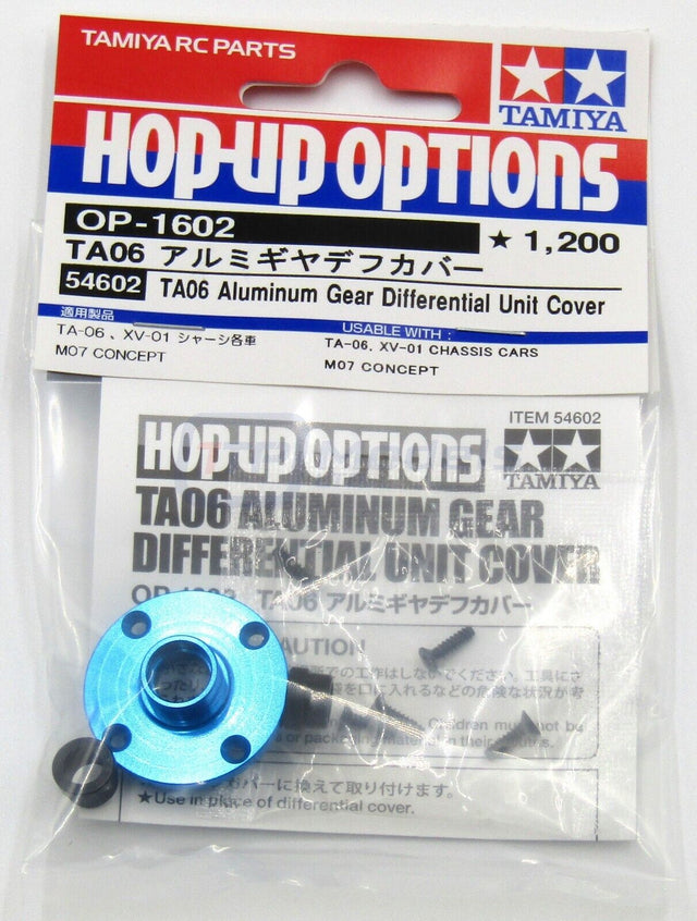 Tamiya 54602 TA06 Aluminum Gear Differential Unit Cover, M07/M08/XV-01/TD4/BBX