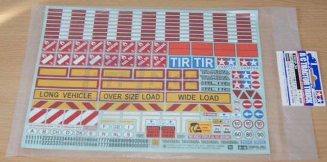 Tamiya 56534 Sticker Set for 1/14 Scale R/C Truck & Trailer, (Scania/MAN/Actros)