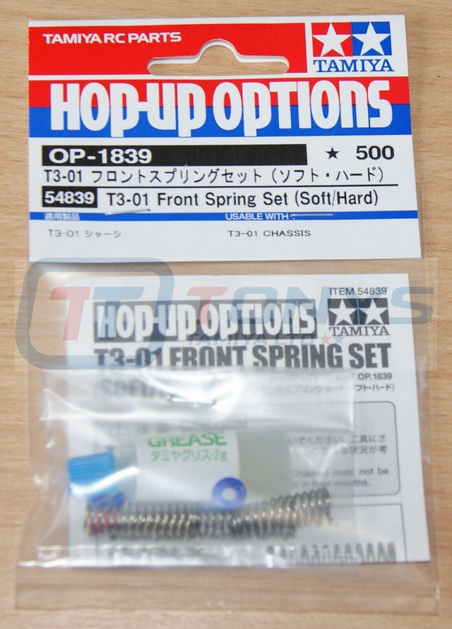 Tamiya 54839 T3-01 Front Spring Set (Soft/Hard), (Dual/Dancing Rider/T301), NIP
