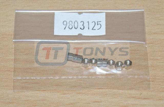 Tamiya 47374 Ferrari 312T3/F104W, 9803125/19803125 2mm Special Nut (10 Pcs.) NIP