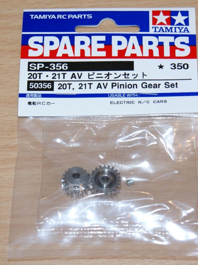 Tamiya 50356 20T, 21T AV Pinion Gear Set, (TA01/TA02/M02/M03/M04/M05/TT01/TT02)