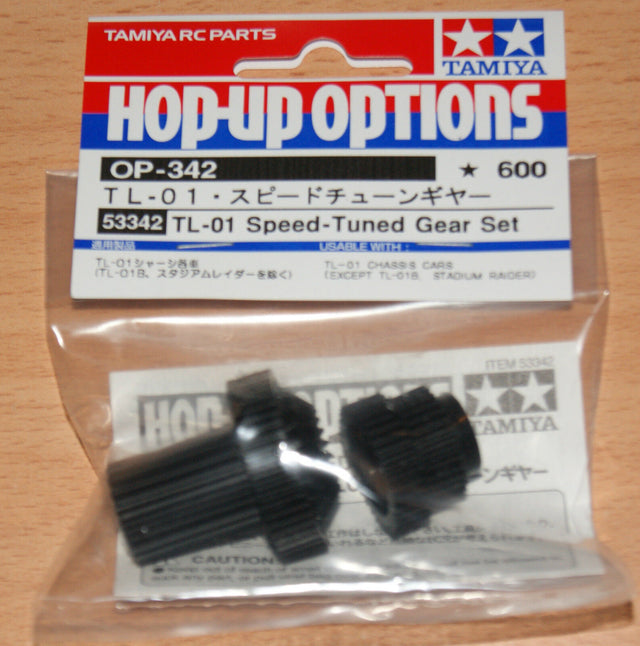 Tamiya 53342 TL-01 Speed-Tuned Gear Set, (TL01/TL01RA/TL01LA/MF-01x), NIP