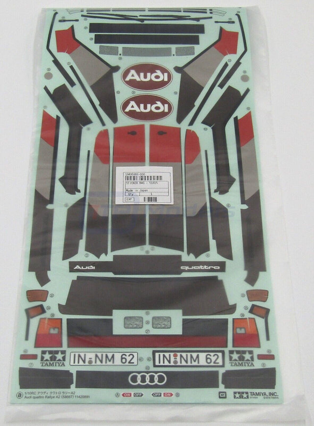 Tamiya 58667 Audi Quattro Rally A2/TT02, 9495966/19495966 Decals/Stickers, NEW