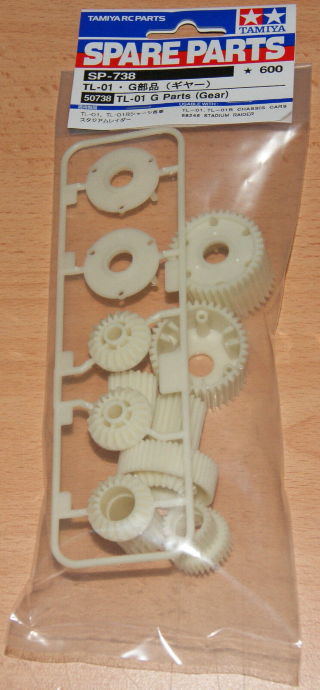 Tamiya 50738 TL01 G Parts (Gear Set), (TL-01/TL01LA/TL01Ra/TL01B/MF-01x), NIP