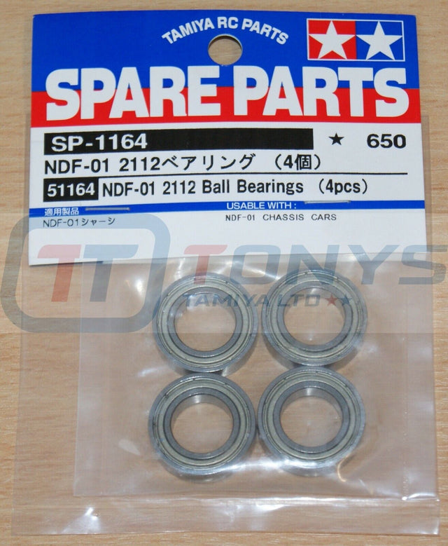 Tamiya 51164 NDF-01 2112 Ball Bearings (4 Pcs.), Nitro Crusher/Blaster/Force NIP