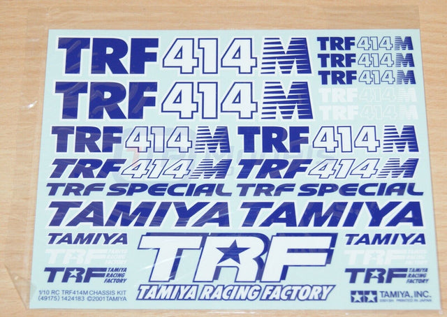 Tamiya 49175 TRF414M/MII/WCR/Memorial Chassis Kit, 9494048 Decals/Stickers, NIP
