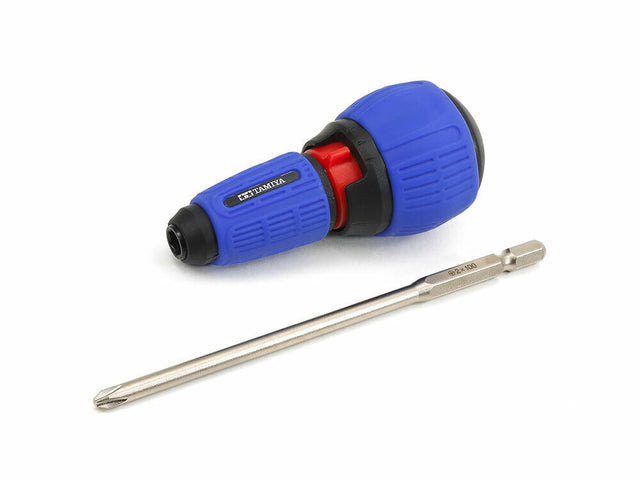 Tamiya 74152 Ratcheting JIS Screwdriver Pro w/(+) Bit/L, For RC Car/Truck Kits