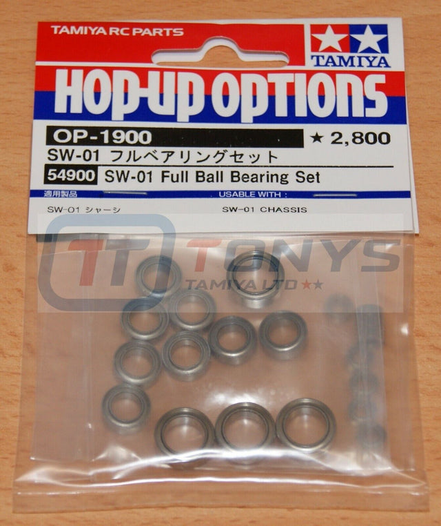Tamiya 54900 SW-01 Full Ball Bearing Set (SW01/Lunch Box Mini/Mudmad), NIP