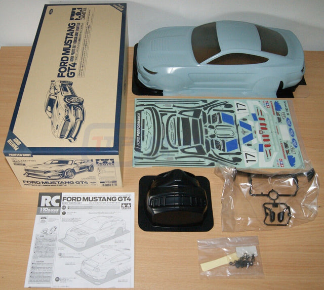Tamiya 47485 Ford Mustang GT4 Body Parts Set (Corsa Grey/Painted) TT01/TT02, NIB