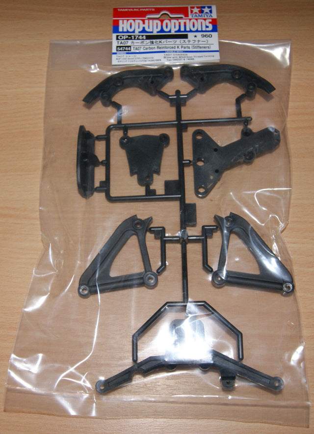 Tamiya 54744 TA07 Carbon Reinforced K Parts (Stiffeners), (TA-07 Pro/TA07R) **Discontinued**