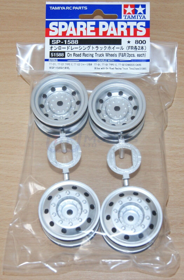 Tamiya 51588 On Road Racing Truck Wheels (F&R/2 Pcs. Each) MAN Hahn/Buggyra/TT01