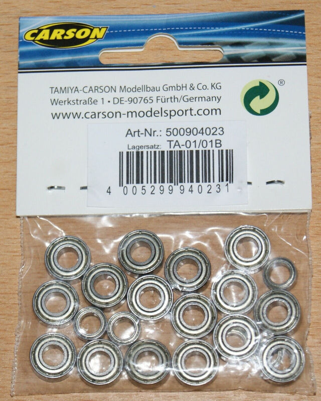 Carson C904023 Ball Bearing Set for Tamiya TA01/DF01/Manta Ray/Top Force, NIP