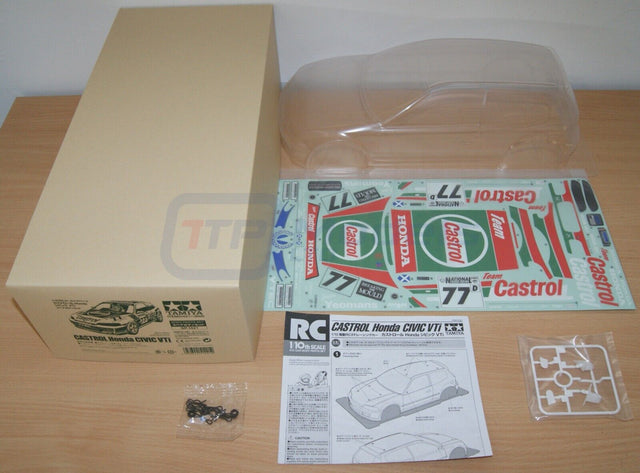 Tamiya 51421 Castrol Honda Civic VTi Body Parts Set, (FF01/FF03/TT01/TT02), NIB