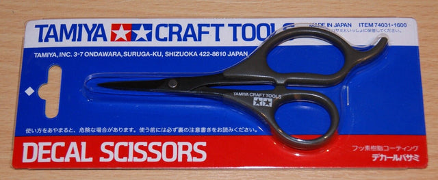 Tamiya 74031 Craft Tools Decal Scissors, for Static Kit Paper Decals/Stickers