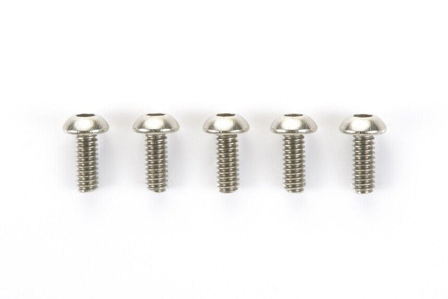 Tamiya 54421 2x5mm Titanium Round Head Socket Screw (5 Pcs.) (RM01/F104V.2), NIP