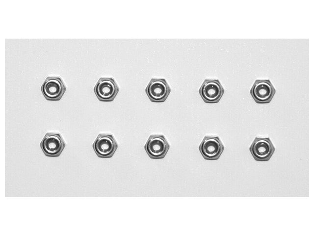 Tamiya 94690/AO-1015/9805889 2mm Lock Nuts (10 Pcs.), (TA04/TA05/DF03), NIP
