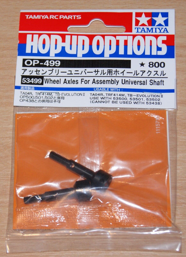 Tamiya 53499 Wheel Axles For Assembly Universal Shaft (TRF415/Top Force Evo) NIP