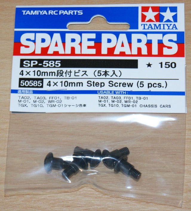 Tamiya 50585 4x10mm Step Screw (5 Pcs.) (TA02/TA03/FF01/WR-02/TGX/TG10/TB01/M01)