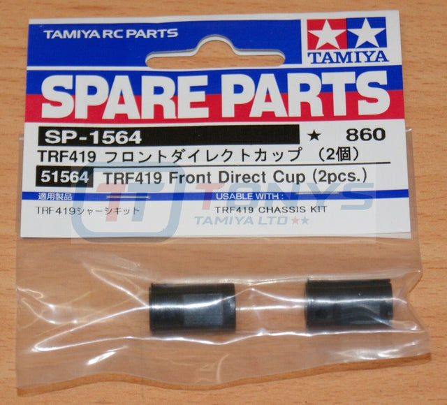 Tamiya 51564 TRF419 Front Direct Cup (2 Pcs.), (TRF419X/TA07R), NIP