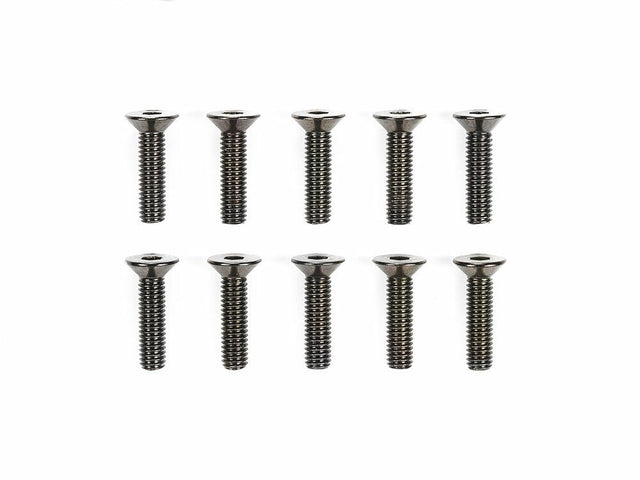 Tamiya 51631 3x12mm Steel Countersunk Hex Head Screws (10 Pcs.) (TRF/TB Evo) NIP